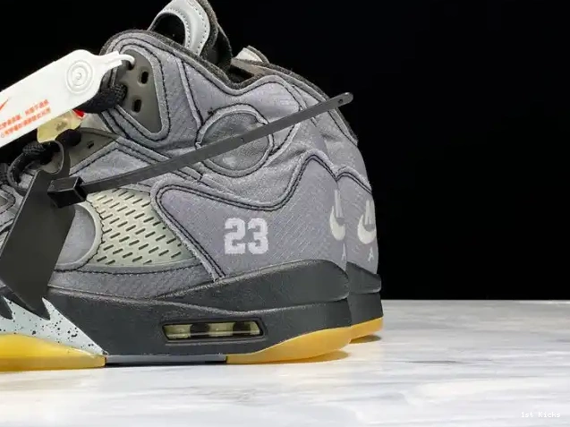 1st Kicks Jordan Black 5 CT8480-001 Off-White x Air 0502
